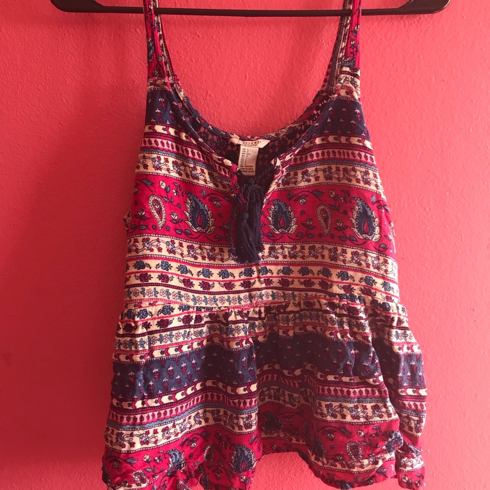Cute print peplum tank